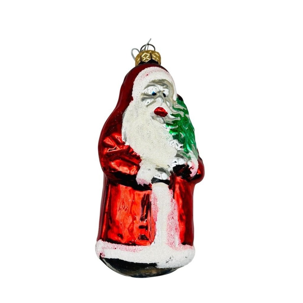Vintage Inge-Glas Santa Claus Mercury‎ Glass Ornament 6" Hand-Painted